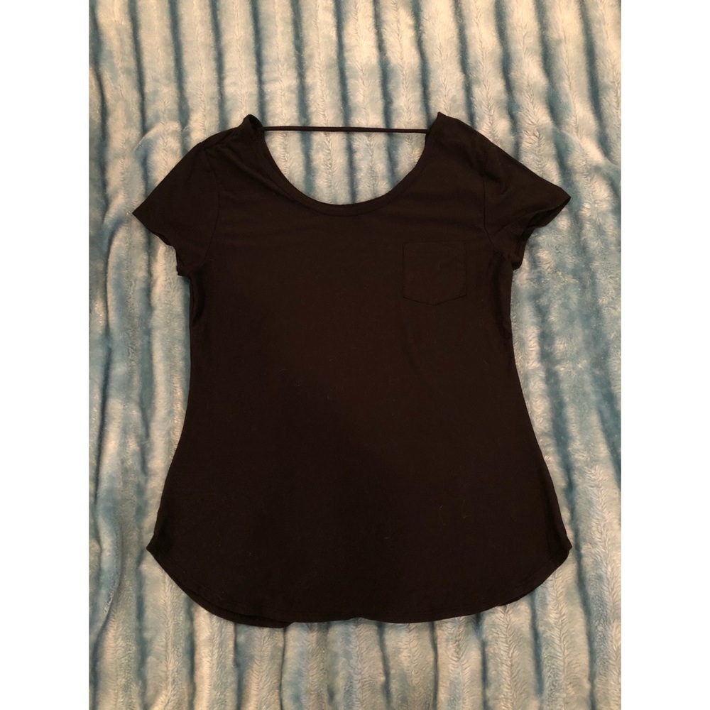 Black T Shirt with Pocket